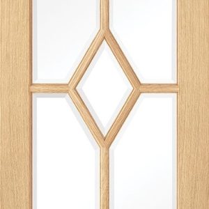 Internal Reims 5P Oak (CLEAR BEVELLED GLASS) Pre-Finished Door